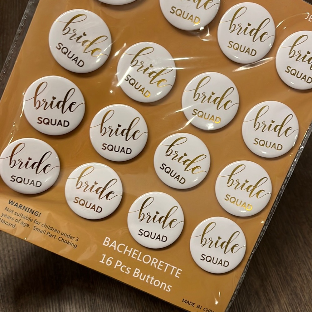 Bride buttons